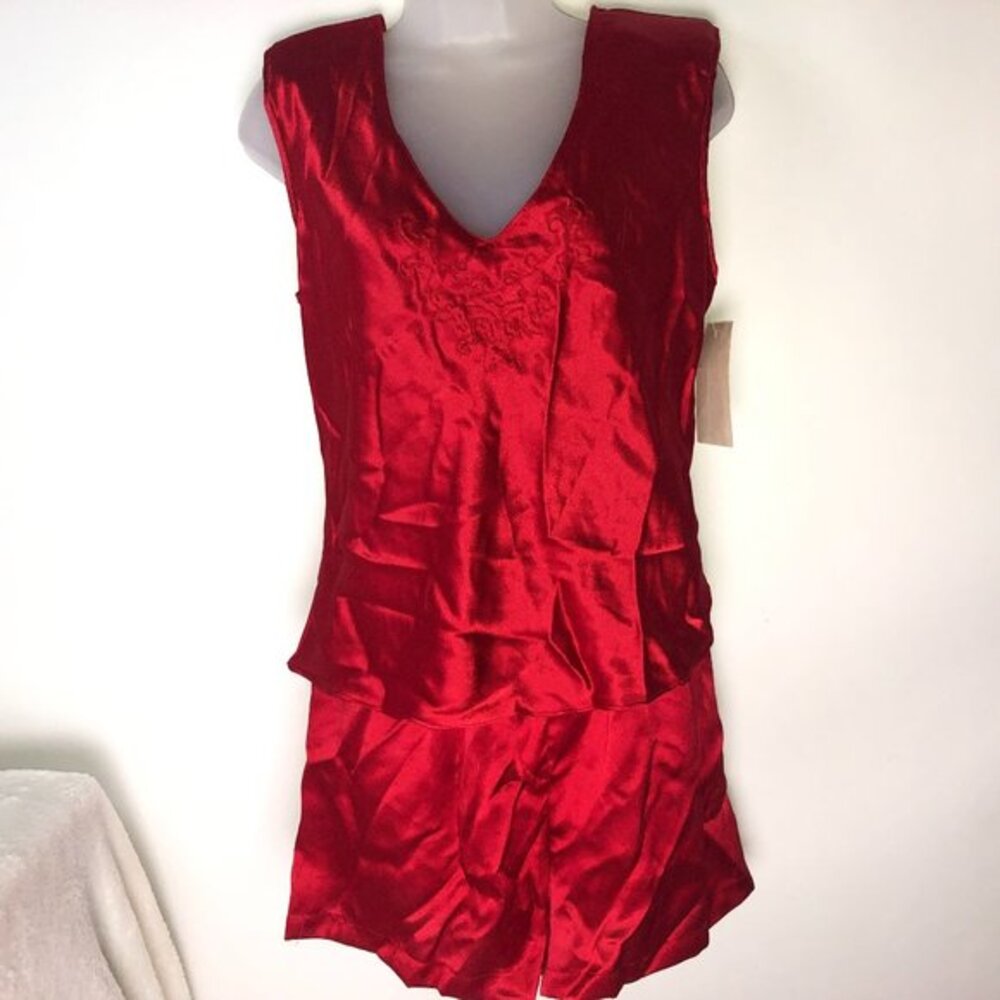 Barbizon Mob Wife Red 2PC Pajama‎ Set NWT Medium